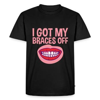 J’ai enlevé mes broches 4 - T-shirt Premium bio Homme - noir - Devant - Nico (187cm)