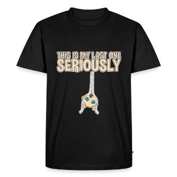 C’est mon dernier sérieusement 2 - T-shirt Premium bio Homme - noir - Devant - Nico (187cm)