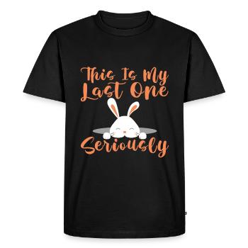 C’est mon dernier sérieusement 4 - T-shirt Premium bio Homme - noir - Devant - Nico (187cm)