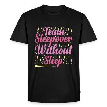 Team Sleepover Without Sleep 2 - Men's Premium Organic T-Shirt - black - Front - Nico (187cm)
