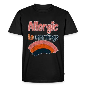 Allergique aux matins 3 - T-shirt Premium bio Homme - noir - Devant - Nico (187cm)