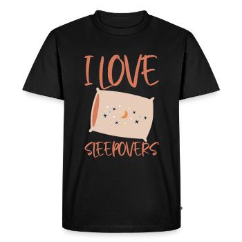I Love Sleepovers 2 - Men's Premium Organic T-Shirt - black - Front - Nico (187cm)
