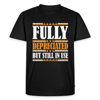 Fully Depreciated But Still In Use 11 - Men's Premium Organic T-Shirt - black - Front - Nico (187cm)