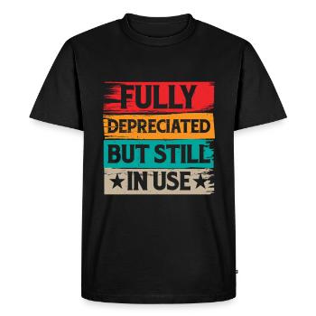 Fully Depreciated But Still In Use 10 - Men's Premium Organic T-Shirt - black - Front - Nico (187cm)