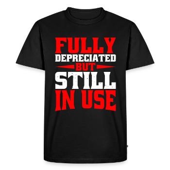 Fully Depreciated But Still In Use 9 - Men's Premium Organic T-Shirt - black - Front - Nico (187cm)