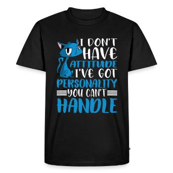Je n’ai pas d’attitude 5 - T-shirt Premium bio Homme - noir - Devant - Nico (187cm)