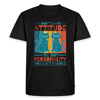 Je n’ai pas d’attitude 6 - T-shirt Premium bio Homme - noir - Devant - Nico (187cm)