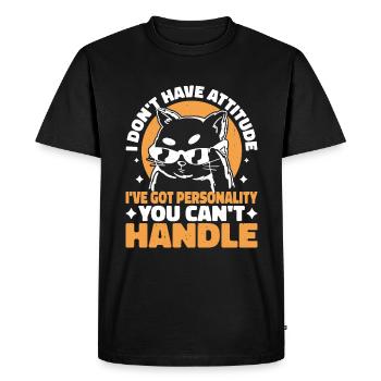 Je n’ai pas d’attitude 7 - T-shirt Premium bio Homme - noir - Devant - Nico (187cm)