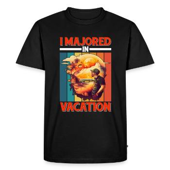 Je me suis spécialisé en vacances 12 - T-shirt Premium bio Homme - noir - Devant - Nico (187cm)