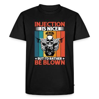 Injection Is Nice But I'd Rather Be Blown 5 - Men's Premium Organic T-Shirt - black - Front - Nico (187cm)