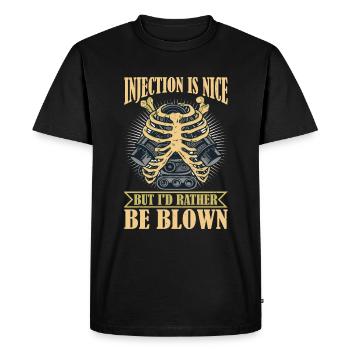 Injection Is Nice But I'd Rather Be Blown 6 - Men's Premium Organic T-Shirt - black - Front - Nico (187cm)