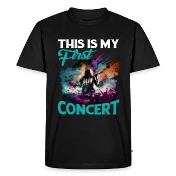 C’est mon premier concert 55 - T-shirt Premium bio Homme - noir - Devant - Nico (187cm)