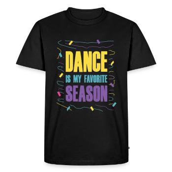 La danse est ma saison 4 préférée - T-shirt Premium bio Homme - noir - Devant - Nico (187cm)