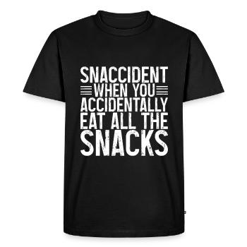 Snaccident, quand vous mangez toutes les collations 3 - T-shirt Premium bio Homme - noir - Devant - Nico (187cm)