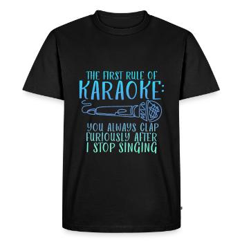 The First Rule Of Karaoke 2 - Men's Premium Organic T-Shirt - black - Front - Nico (187cm)
