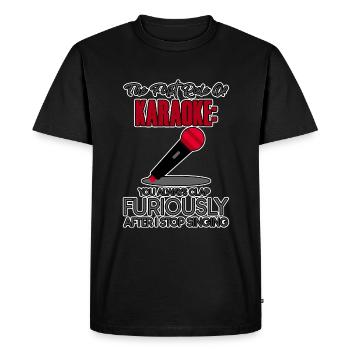 The First Rule Of Karaoke 4 - Men's Premium Organic T-Shirt - black - Front - Nico (187cm)