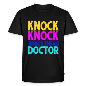 Knock Knock Who’s There Docteur 13 - T-shirt Premium bio Homme - noir - Devant - Nico (187cm)