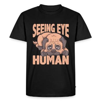 Seeing Eye Human 29 - Men's Premium Organic T-Shirt - black - Front - Nico (187cm)