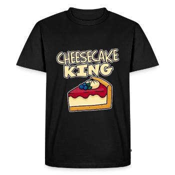Cheesecake King 2 - Men's Premium Organic T-Shirt - black - Front - Nico (187cm)