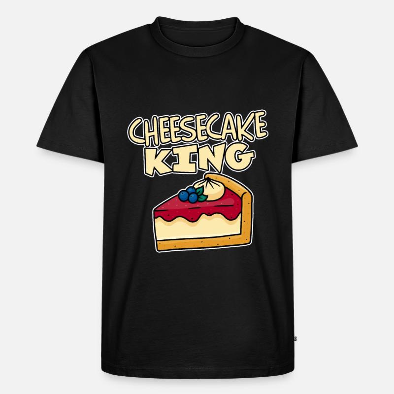 Cheesecake King 2 - Männer Premium Bio T-Shirt - Schwarz