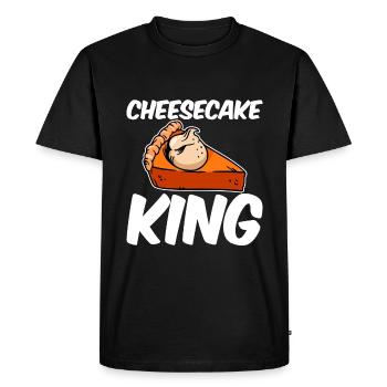 Cheesecake King 4 - Men's Premium Organic T-Shirt - black - Front - Nico (187cm)