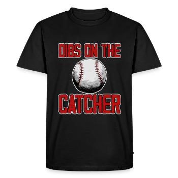 Dibs On The Catcher 3 - Men's Premium Organic T-Shirt - black - Front - Nico (187cm)