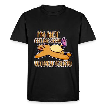 I'm Not Feeling Very Worky Today 2 - Men's Premium Organic T-Shirt - black - Front - Nico (187cm)