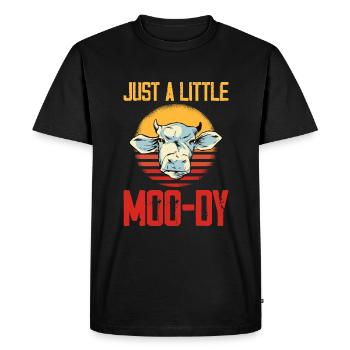 Juste un petit Moo-dy 3 - T-shirt Premium bio Homme - noir - Devant - Nico (187cm)