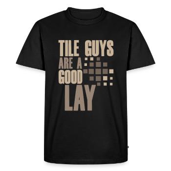 Tile Guys Are A Good Lay 2 - Men's Premium Organic T-Shirt - black - Front - Nico (187cm)