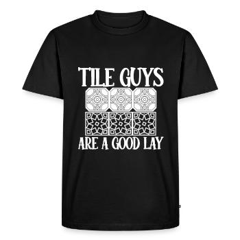 Tile Guys Are A Good Lay 4 - Men's Premium Organic T-Shirt - black - Front - Nico (187cm)