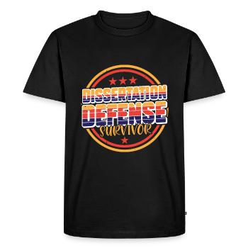 Dissertation Defense Survivor 7 - Men's Premium Organic T-Shirt - black - Front - Nico (187cm)
