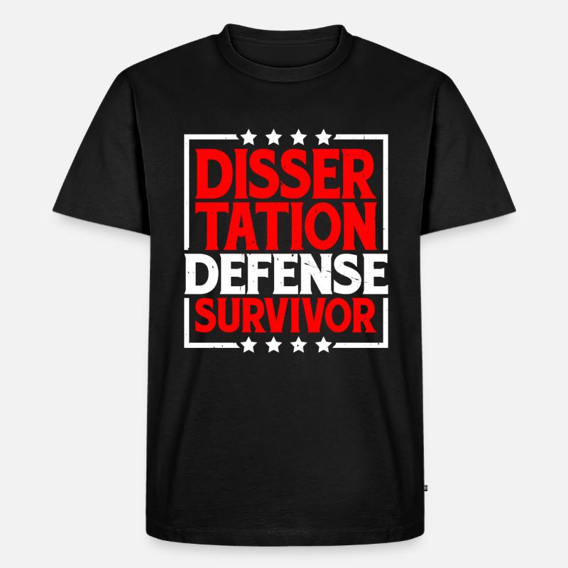 Dissertation Defense Survivor 8 - Männer Premium Bio T-Shirt - Schwarz
