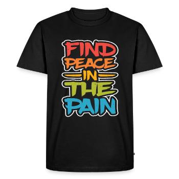 Trouver la paix dans la douleur 11 - T-shirt Premium bio Homme - noir - Devant - Nico (187cm)