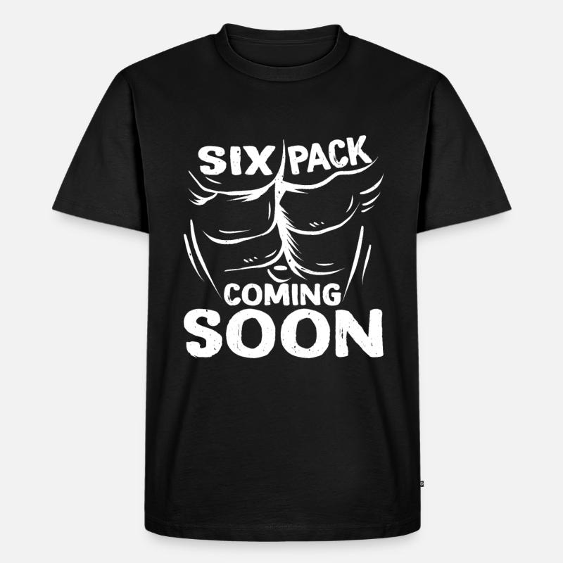 Six Pack Coming Soon 54 - Männer Premium Bio T-Shirt - Schwarz