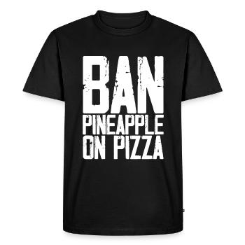 Interdire l’ananas sur la pizza 3 - T-shirt Premium bio Homme - noir - Devant - Nico (187cm)