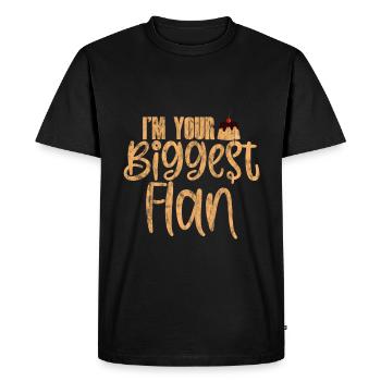 I'm Your Biggest Flan 3 - Men's Premium Organic T-Shirt - black - Front - Nico (187cm)