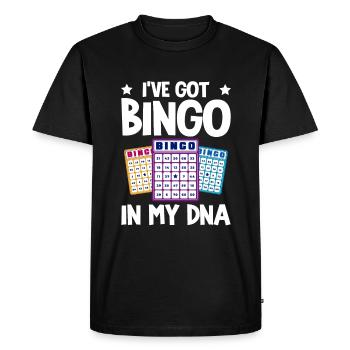 I've Got Bingo In My Dna 4 - Men's Premium Organic T-Shirt - black - Front - Nico (187cm)