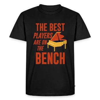 Les meilleurs joueurs sont sur le banc 2 - T-shirt Premium bio Homme - noir - Devant - Nico (187cm)