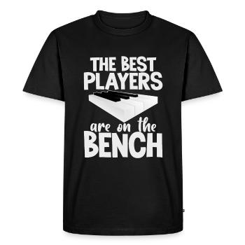 Les meilleurs joueurs sont sur le banc - T-shirt Premium bio Homme - noir - Devant - Nico (187cm)