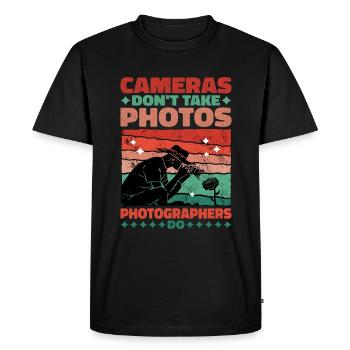 Les appareils photo ne prennent pas de photos, les photographes le font - T-shirt Premium bio Homme - noir - Devant - Nico (187cm)