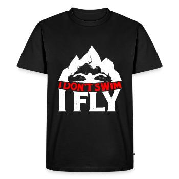 Je ne nage pas je vole 2 - T-shirt Premium bio Homme - noir - Devant - Nico (187cm)