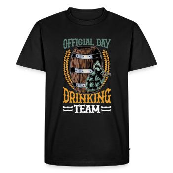 Équipe officielle de la journée de consommation d’alcool - T-shirt Premium bio Homme - noir - Devant - Nico (187cm)