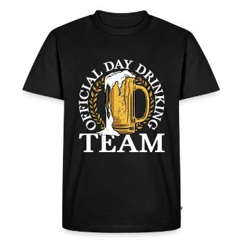 Équipe officielle de consommation d’alcool 3 - T-shirt Premium bio Homme - noir - Devant - Nico (187cm)