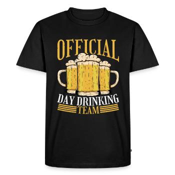 Équipe officielle de consommation d’alcool 2 - T-shirt Premium bio Homme - noir - Devant - Nico (187cm)