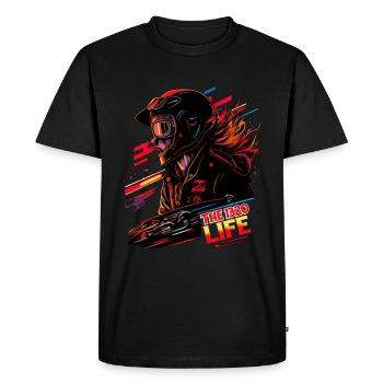 Le 1320 Life 10 - T-shirt Premium bio Homme - noir - Devant - Nico (187cm)