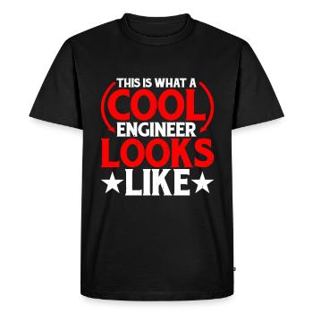 This Is What A Cool Engineer Looks Like - Men's Premium Organic T-Shirt - black - Front - Nico (187cm)