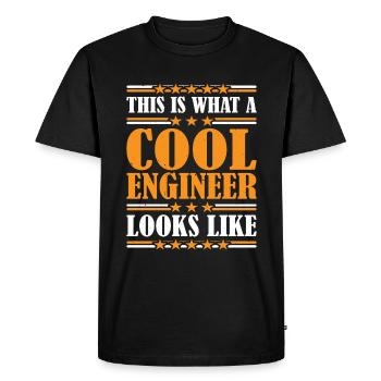 This Is What A Cool Engineer Looks Like 3 - Men's Premium Organic T-Shirt - black - Front - Nico (187cm)