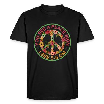 You see a peace sign, i see 5-6 cm 2 - Men's Premium Organic T-Shirt - black - Front - Nico (187cm)