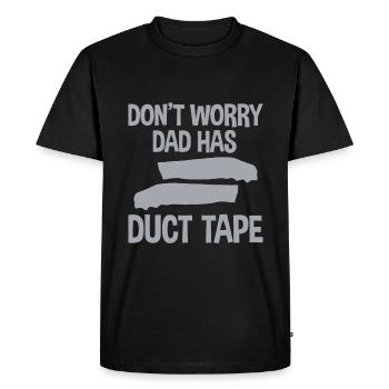 Don't Worry Dad Has Duct Tape 4 - Men's Premium Organic T-Shirt - black - Front - Nico (187cm)