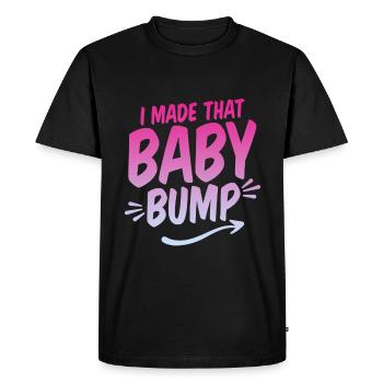 J’ai fait ce baby bump - T-shirt Premium bio Homme - noir - Devant - Nico (187cm)